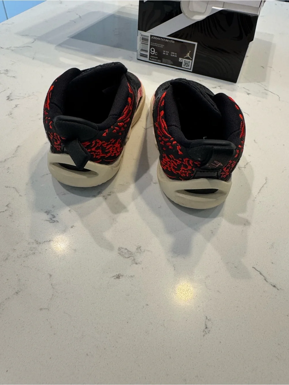 Jordan Tatum 1 GS Zoo Basketball Shoes Toddler Boys size 9C Black Red FJ4655-001